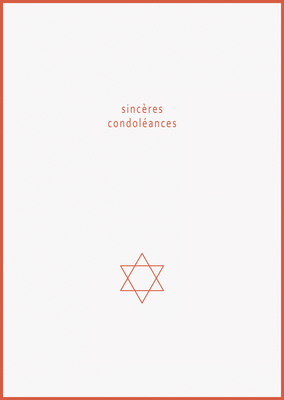 carte de condoleances juives
